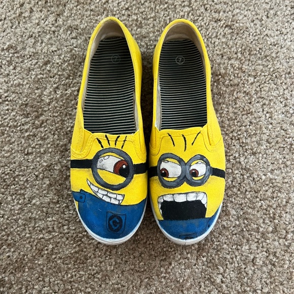 Custom/Hand Painted Despicable Me Flats - Picture 1 of 4